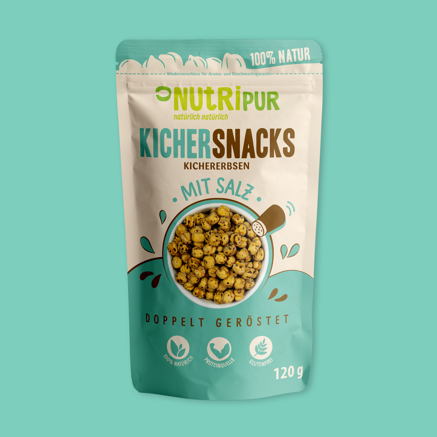 NutriPur Kichererbsen geröstet Snacks